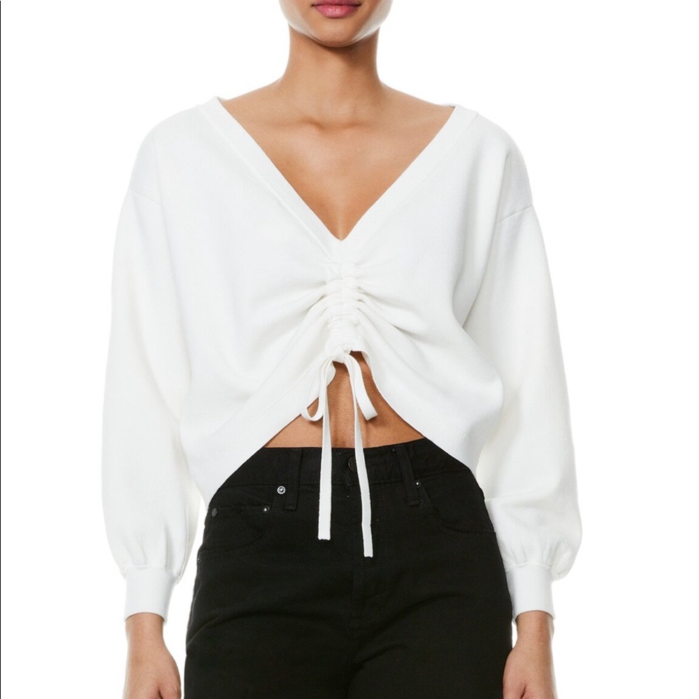 NWOT Alice + Olivia Nora Reversible Off the Shoulder Sweater